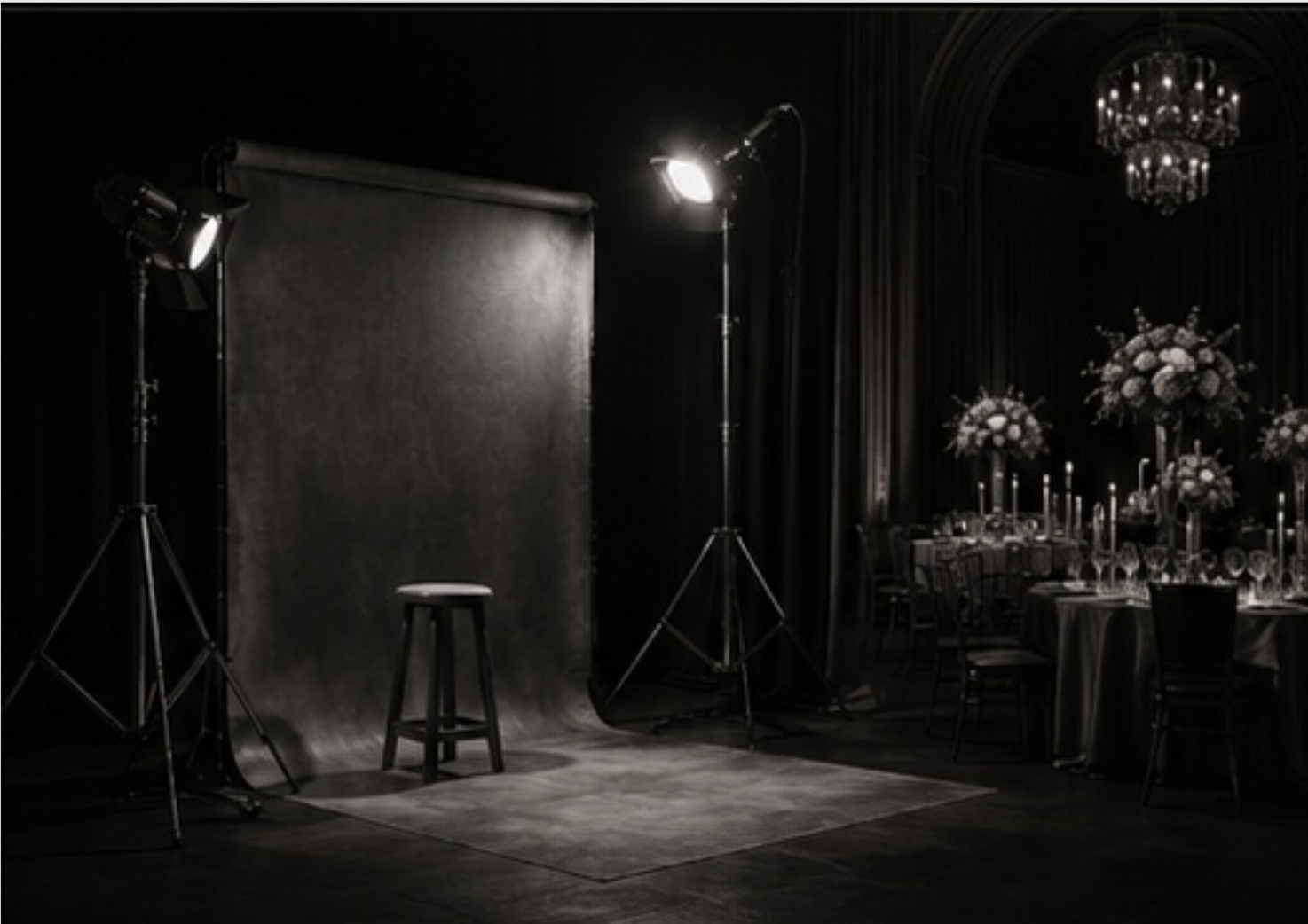 Shoots and Ladders portrait studio production setup