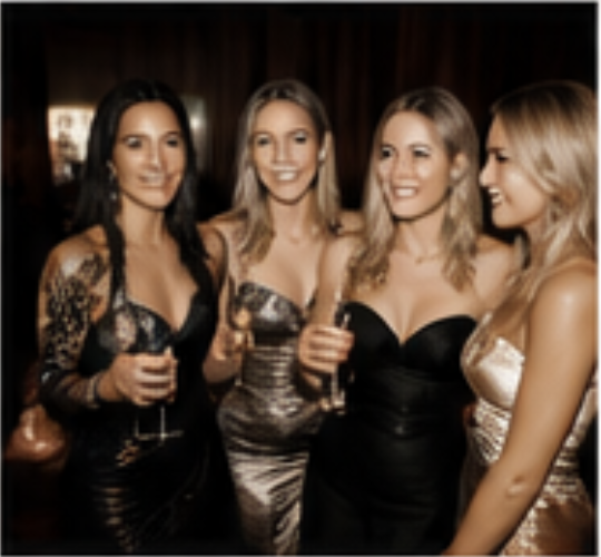 Friends gathered at a celebration